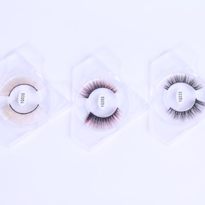 China Wholesale High Quality Colored Eyelash Synthetic 3d Mink Eyelash From Hair Factory Outlet for sale