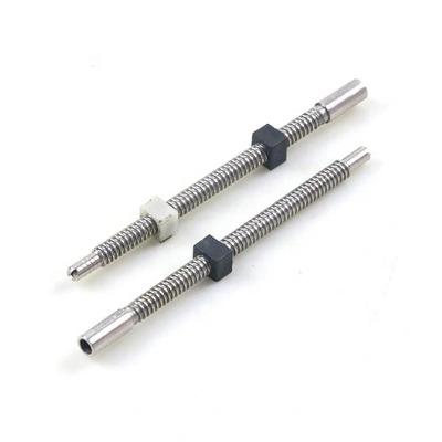 China Hotels T8x1 T8x1.5 T8x2 T8x3 T8x4 T8x6 T8x8 Carbon Steel 8mm Lead Screw with Brass Nut for 3D Printer for sale