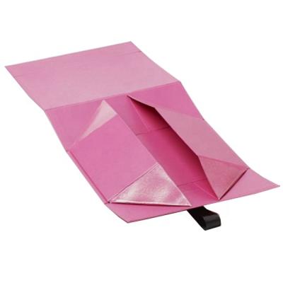 China Recyclable Custom POS Pink Flat Pack Gift Occupancy Paper Box for sale