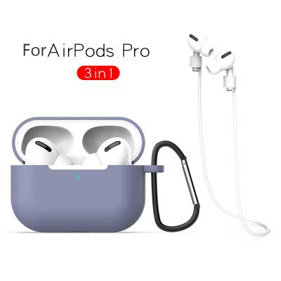 China For Earbuds Anti-lost for Airpod Pro Silicone Case with Strap Silicone Case for Airpods Pro Cover for sale