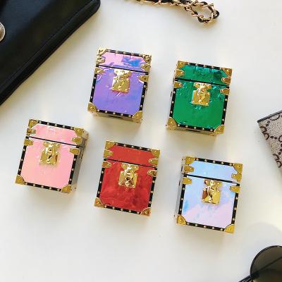 China Protect Brand Shockproof Luxury Square Leather Protective Case For Airpod Pro Luxury For Airpods Cases for sale