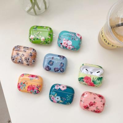 China Protect Shockproof IMD Printing Cute Flower Pendant For Airpods TPU Case Protective For Airpod Case Flower For Airpod Pro Case for sale