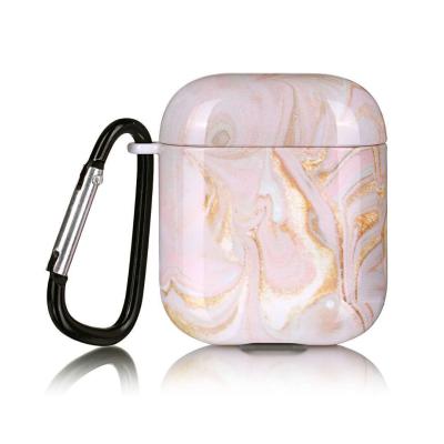 China Customized Material Eco-friendly Design Water Transfer Printing Electroplating TPU For Airpod Case Marble for sale