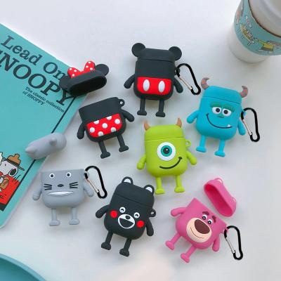 China Scratch-Resistant Case For Airpods 2, 3D Cartoon Animal Design For Airpods 1&2 Case For Airpods Pro Case Silicone for sale