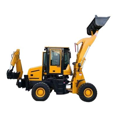 China Construction Material Stores Concrete Mixer Four Wheel Bucker For Backhoe Mini Loader Compact Loader With Backhoe Front Loader for sale