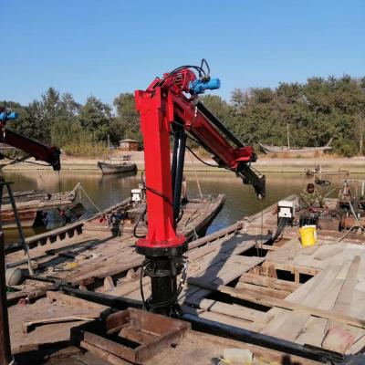 China TRUCK CRANE Factory top air work barge knuckle lifting crane for forklift hydraulic boom along for sale