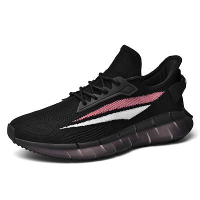 China Custom Men Logo Brand Running Shoes USA 13 EU 47 Big Size Yeezy Men Fly Weave Fashion Breathable Lightweight Soft Breathable Sports Sneakers for sale