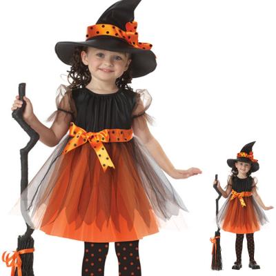 China European children's dresses halloween costume and American children's costume cosplay witch for sale