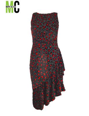 China WHOLESALE OLDEST CLUB WOMEN'S PARTY PRINTED ANTI-STATIC BURN-OUT VELVET DRESSES for sale