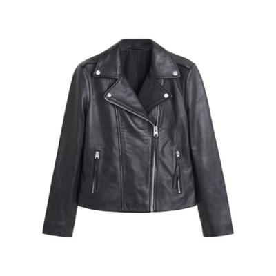 China CUSTOM WHOLESALE AUTUMN LOGO OLDEST LADIES breathable LEATHER JACKET breathable for sale