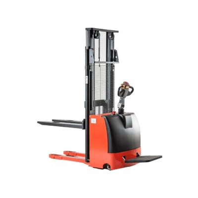 China 1500kg Hotel Powered 1.5ton Walkie Or Rider Electric Stacker Pallet Truck for sale