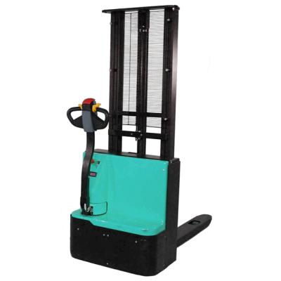 China Hotels 1.6ton 1600kg Powered Electric Stacker Max Lifting Height 4.0m for sale