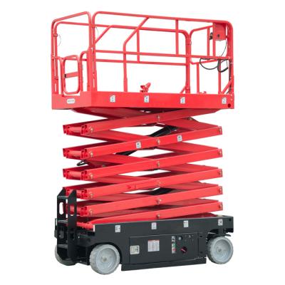 China Hotels WELIFTRICH 10m Self Propelled Mobile Hydraulic Scissor Lift Scissor Lift Platform 320kg for sale