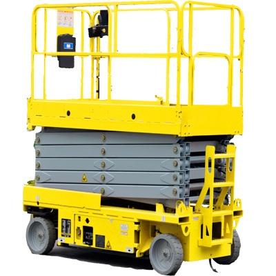 China Hotels 300kg 6m 8m 10m 11.8m Self Scissor Aerial Type Work Platform Driving Electric Scissor Lift for sale