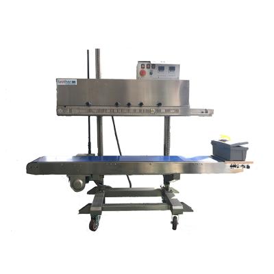 China Food Heavy Duty Automatic Solid Ink Printing Aluminum Continuous Vertical Stand Up Pouch Plastic Bag Strip Sealing Machine for sale