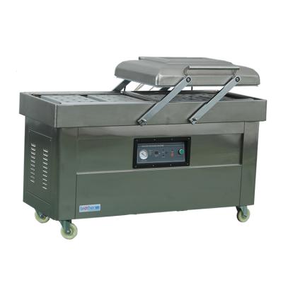 China DZ600/2SB Semi Automatic Food Nitrogen Gas Double Chamber Food Cheese Meat Rinser Vacuum Packing Machine for sale