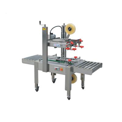 China FXJ6050S Semi Automatic Food Top And Bottom Drive Stainless Steel Adhesive Tape Case Box Carton Sealing Machine for sale