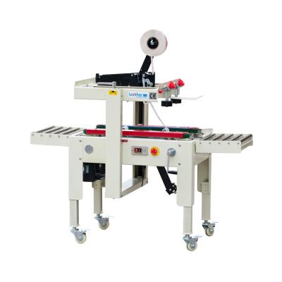 China FXJ4030 Food Drive Side Semi Automatic Manual Flaps Fold Small Adhesive Tape Carton Box Sealing Machine for sale