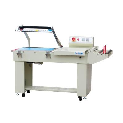 China Food Brother Semi Automatic Manual POF Film Carton Box Bottle Heat L Bar Sealer Shrink Wrap Machine for sale