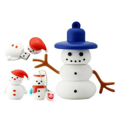 China Cute Christmas Gift 8GB 16GB 32GB 64GB Christmas Gift 8GB 16GB 32GB 64GB Flash Drive Pen Drive 2.0 1GB 2GB 4GB USB Storage USB Disk Cartoon Snowman Memory Stick for sale