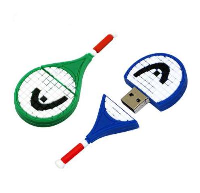 China Cute Storage USB Disk Cartoon Tennis Racket USB Reader 2.0 1GB 2GB 4GB 8GB PVC Pen Drive 3.0 64gb 32gb 16gb Flash Memory Stick for sale