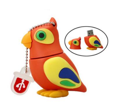 China Cute Parrot Cartoon Parrot USB Flash Drive 3.0 64gb 32gb 16gb USB Flash Drive 2.0 1GB 2GB 4GB 8GB Storage USB Flash Memory Stick for sale