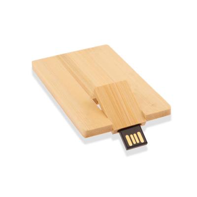 China Custom LOGO Wooden Credit Card USB Flash Drive 64GB 32GB 16GB Pendrive 8GB Flash Storage USB Disk Full Color Printed for sale