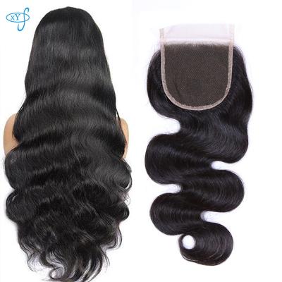 China Wholesale Straight XYS 180% HD Lace Closure, Raw Cuticle Aligned Braiding Hair, Natural Color HD Lace Closure for sale