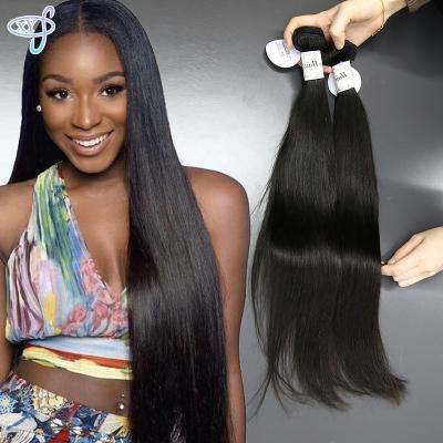 China XYS Remy Raw Virgin Human Hair 100% Straight Weft Double Cuticle Aligned Straight Hair Invisible Seamless Soft Weave Extensions for sale