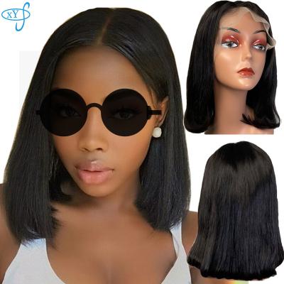 China Silky straight wave xyshair straight hair lace front lead wigs pixie cut virgin hair wig hairpiece for sale