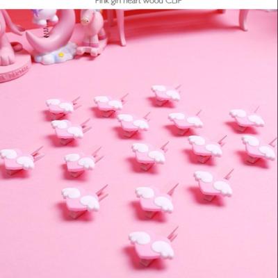 China Pipe Clamp Mini Love Heart Wooden Office Supplies Paper Photo Peg Decoration Craft Note Clip DIY for sale