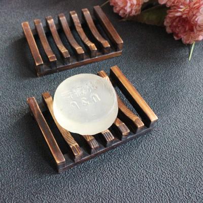 China Bathroom Wooden Soap Box Container Storage Cup Holder Handmade Wooden Soap Rack for sale