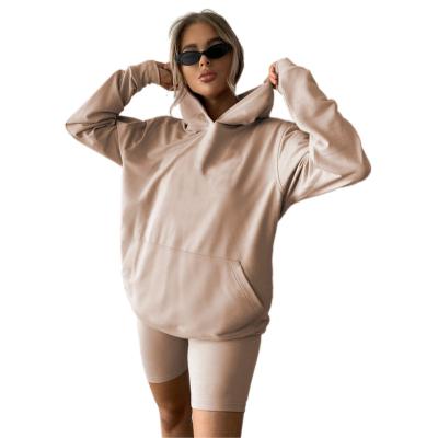 China Fast Delivery Anti-wrinkle Custom Logo Hoodies Comfy Girl Over Size Coat China Sweatshirt Casual Women Set for sale