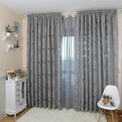 China Wholesale Cheap Blackout Floral Leaf Pattern Jacquard Tulle Drapes Sheer Panel Sheer Voile Window Curtains For Living Room Bedroom for sale