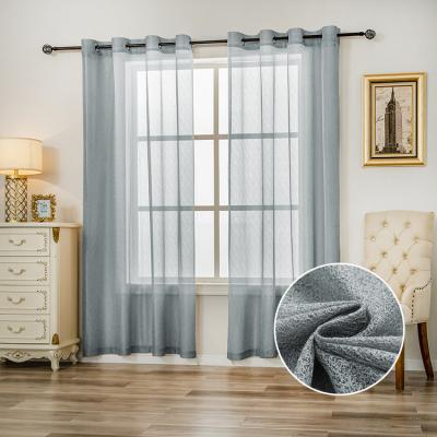 China High Quality Hot Selling Sheer Blackout Tulle Sheer Knitted Curtains For Window for sale