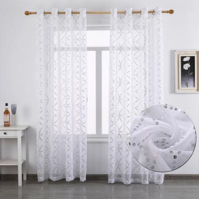 China Blackout Wholesale Ebay Wish Hot Sale Geometric Pattern Modern Farmhouse Kitchen Window Decor Sheer Curtains for sale