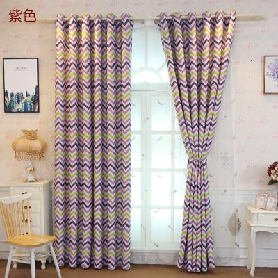 China Nordic Blackout Wave Printing Colorful Design Bedroom Window Blackout Curtains Printed For Living Room for sale