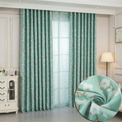 China Wholesale Blackout Flower Pattern Pastoral Design Blackout Window Drapes Sound Proof Printed Decor Curtains For Living Room for sale