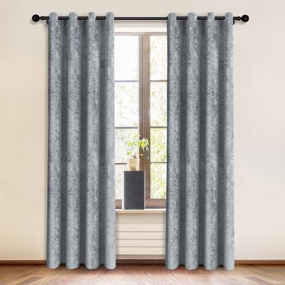 China Wholesale Premium Blackout Chenille Panels Curtains Designers Solid Window Bedroom Blackout Curtain for sale