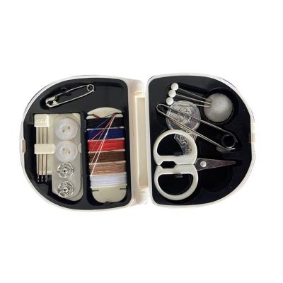 China PP+PET Design Team White Practical Cross Stitch Button Pin Scissors Tweezers Travel Set Professional Sewing Kit for sale