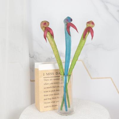 China Plastic New Style Artificial Single Orchid Headed Snake Flower Cntury Plant Tequila Flower For Decor for sale