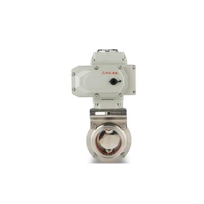 China General Kepler Stainless Steel Gas Water Oil Air Tri Actuator Control Electric Flange Motorized Butterfly Valve for sale