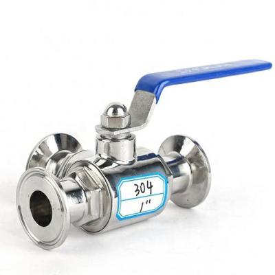 China General Kepler 304 Stainless Steel Flange 316L 3 Way Manual Sanitary Ball Valve With Different Handle Types for sale