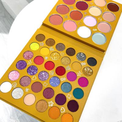 China Natural Waterproof Makeup Flash Custom Logo Matte Eye Shadow Palette Custom Vegan Eye Shadow Gold Eyeshadow for sale