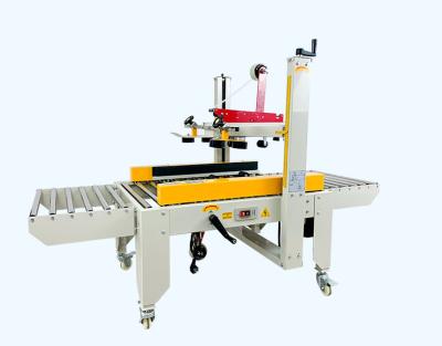 China Semi Automatic FXC5050X Food Crate Carton Band Sealer Top&Bottom Box Taping Sealing Machine for sale