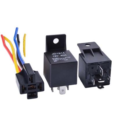 China Universal Automotive Metal Car Auto Relay Starter Starter Plastic+ 1pcs JD1914 12V 40A 5Pins for sale