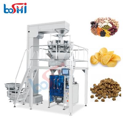 China Automatic Price Weighing Banana Puffed Food Rice Potato Chips Table Fries Vertical Bags Peanut Packaging Machine for sale