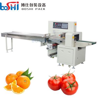 China Automatic pillow vegetable package machine fruits meat food vegetable packaging machine zu verkaufen