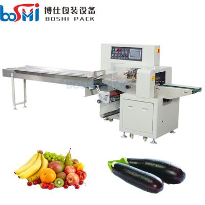 China Automatic fruit vegetable carrot pouch flow horizontal packing packaging machine for sale