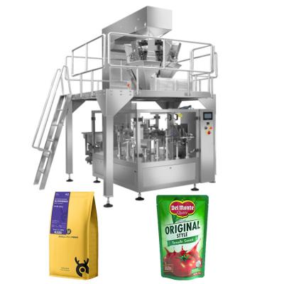 China Fully automatic coffee beans nuts roasted peanuts pouch packing machine for sale